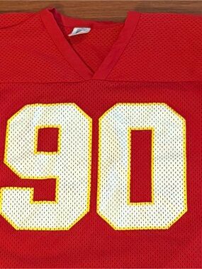 Kansas City Chiefs Jersey Red Neil Smith X Large Mens #90